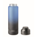 Leak-proof RPET bottle with water intake schedule, 1L blue colour tenth view