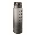 Leak-proof RPET bottle with water intake schedule, 1L white colour