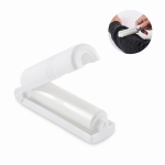 Adhesive lint roller in reusable white case white colour