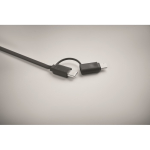 Charging cable with retractable 80 cm cables in compact casing black colour fifth photographic view