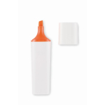 White highlighter with multi-coloured ink options neon orange colour