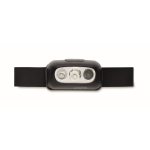 Adjustable rechargeable head torch with 3 lighting modes black colour second view