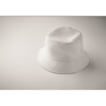 Polyester bucket hat in various colours, 150 g/m2 white colour second photographic view