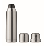 Recycled stainless steel thermos with two cups in the lid, 750 ml matt silver colour seventh view