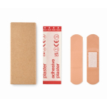 Set of 15 adhesive strips in a customisable recycled paper box beige colour