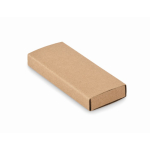 Set of 15 adhesive strips in a customisable recycled paper box beige colour third view