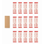 Set of 15 adhesive strips in a customisable recycled paper box beige colour fourth view