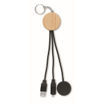 4-in-1 charging cable and watch charger keyring black colour