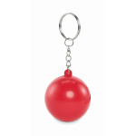 Keyring with stress ball in various colours red colour