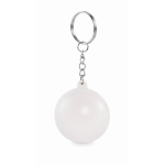 Keyring with stress ball in various colours white colour