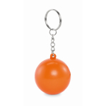 Keyring with stress ball in various colours orange colour