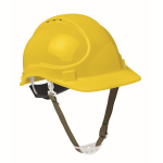 Work helmet with adjustable headband, 52–62cm yellow colour