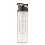 Water bottle with removable infuser and carry handle black colour