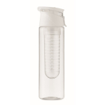 Water bottle with removable infuser and carry handle white colour