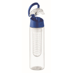 Water bottle with removable infuser and carry handle royal blue colour second view