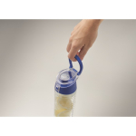 Water bottle with removable infuser and carry handle royal blue colour fifth photographic view