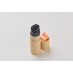 Cylindrical travel case with eye mask and earplugs beige colour third view