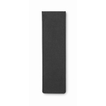 RPET felt pencil case with button closure for 2 pens black colour second view