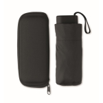 Windproof umbrella with pouch and zippered case, Ø90 black colour second view