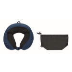 Travel pillow with foam design for neck support blue colour fourth view