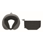 Travel pillow with foam design for neck support dark grey colour fourth view