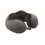 Travel pillow with foam design for neck support dark grey colour eighth view