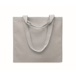 Recycled fabric bag with short and long handles, 320 g/m2 grey colour second view