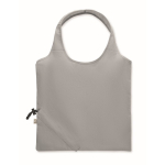 Compact and foldable recycled cotton shopping bag, 140 g/m2 grey colour second view