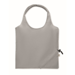 Compact and foldable recycled cotton shopping bag, 140 g/m2 grey colour fourth view