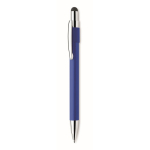 Stress-relief pen with spinner top and blue ink royal blue colour