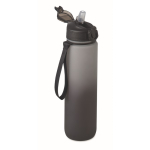 RPET bottle with spout and water consumption schedule, 1L black colour second view