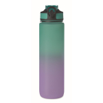 RPET bottle with spout and water consumption schedule, 1L turquoise colour sixth view