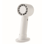 Portable fan with desk and phone stand white colour second view