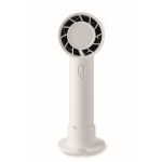 Portable fan with desk and phone stand white colour third view