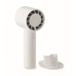 Portable fan with desk and phone stand white colour fifth view