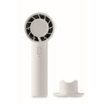 Portable fan with desk and phone stand white colour eighth view