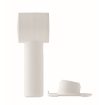 Portable fan with desk and phone stand white colour