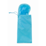 Gel bead-filled eye mask in drawstring pouch light blue colour fifth view