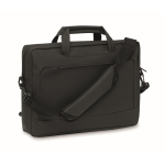 Laptop briefcase with handles and adjustable shoulder strap, 15” black colour