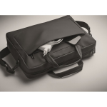 Laptop briefcase with handles and adjustable shoulder strap, 15” black colour sixth photographic view