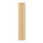 Cylindrical paper case with complete writing set beige colour second view