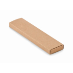 Cardboard box with pencils, eraser, sharpener, and ruler beige colour second view