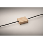 Charging cable with bamboo details, customisable, 60W wood colour eighth photographic view