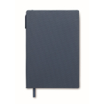 Hardcover notebook with pen inside, A5 lined pages navy-blue colour