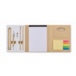 Notepad set with sticky notes and writing set beige colour