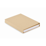 Notepad set with sticky notes and writing set beige colour third view