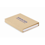 Notepad set with sticky notes and writing set beige colour third main view