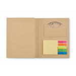 Notepad set with sticky notes and writing set beige colour fourth view