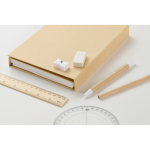 Notepad set with sticky notes and writing set beige colour fifth photographic view