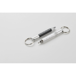 Multi-purpose keyring with black ink pen and tools black colour seventh photographic view